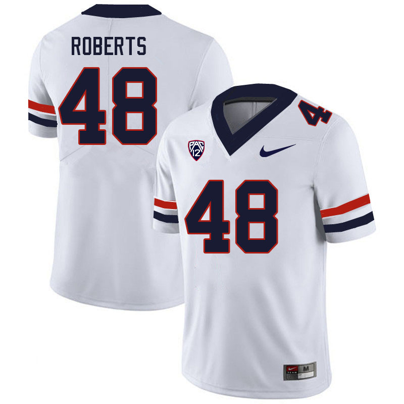 Men #48 Jerry Roberts Arizona Wildcats College Football Jerseys Sale-White